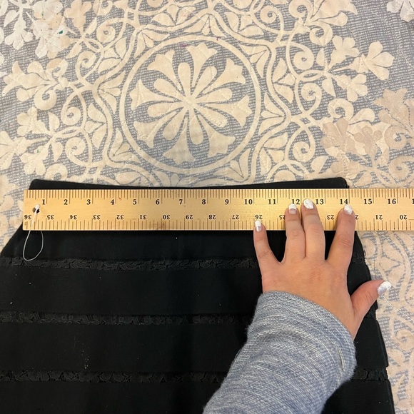 ANN TAYLOR ❤️💋FUN SEXY FLIRTY SKIRT💋❤️SIZE S SP PETITE SMALL BLACK LAYER 536 - Picture 9 of 13